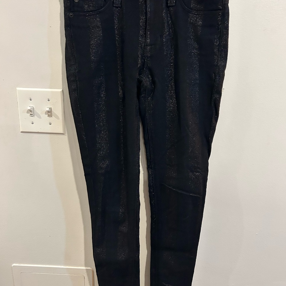 Hudson Jeans Women's Shimmer Black Skinny Jeans